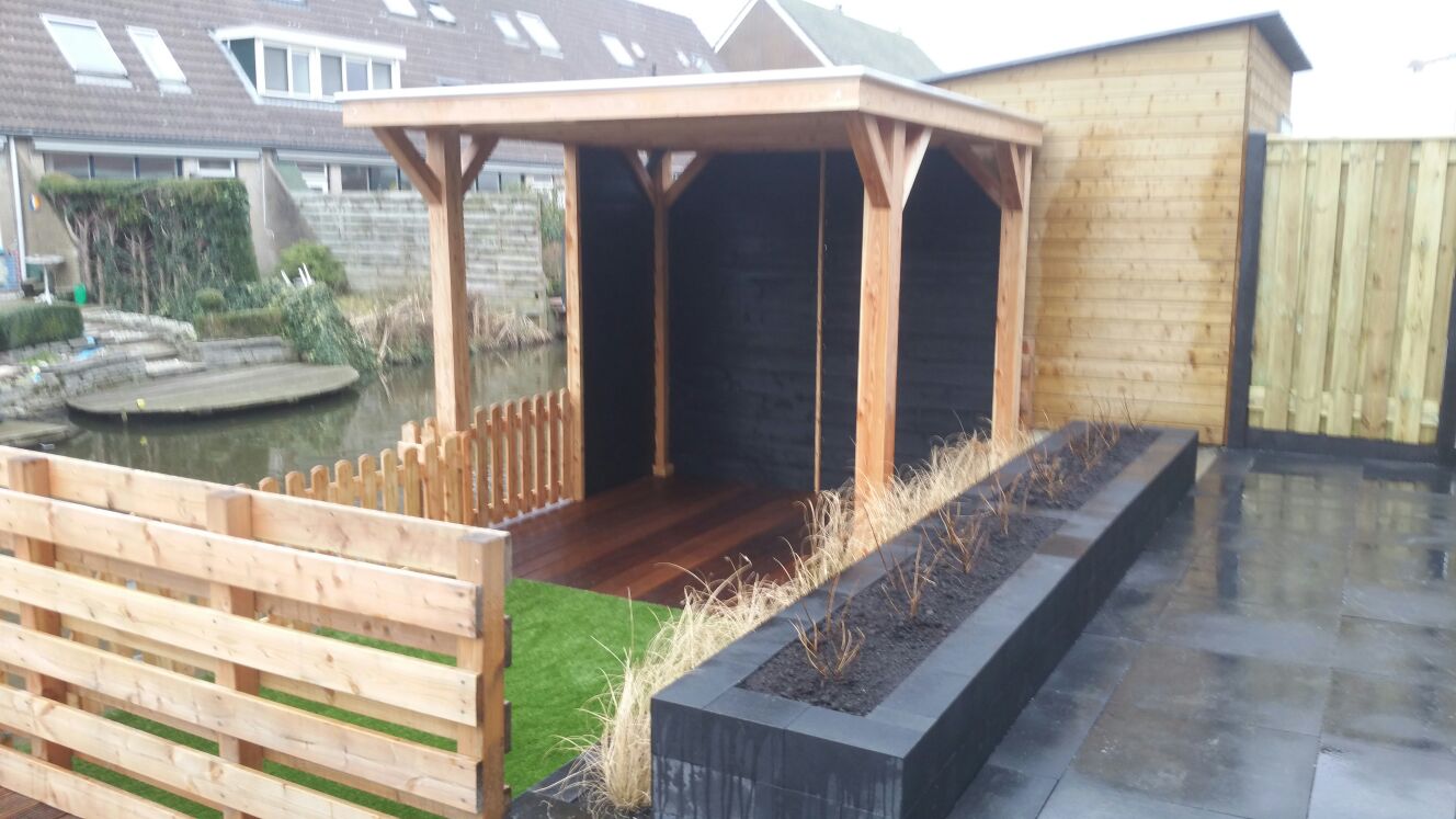 tuin met vijver vlonder en overkapping tuin met overkapping banfield landscaping tuin met vijver vlonder en overkapping tuin met overkapping banfield landscaping